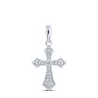 1/8CTW-DIA CN CROSS PENDANT