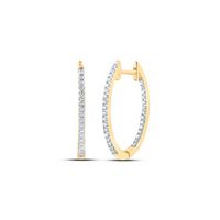 1/4CTW-DIA P1 GIFT HOOP EARRING