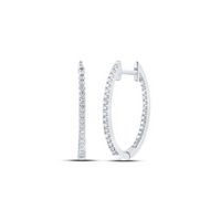 1/4CTW-DIA P1 GIFT HOOP EARRING