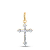 1/10CTW-DIA NK GIFT CROSS PENDANT