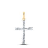 1/6CTW-DIA NK GIFT CROSS PENDANT