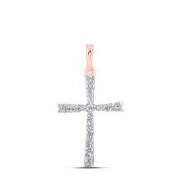1/6CTW-DIA NK GIFT CROSS PENDANT