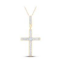 1/10CTW-DIA NK GIFT CROSS PENDANT