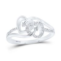 1/10CTW-DIA P2 GIFT HEART RING