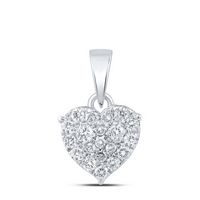 1/4 CTW-DIA NK HEART PENDANT