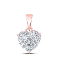 1/4 CTW-DIA NK HEART PENDANT