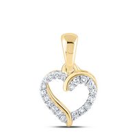 1/12CTW-DIA NK HEART PENDANT