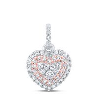 1/4CTW-DIA NK HEART PENDANT