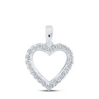 1/4CTW-DIA NK HEART PENDANT