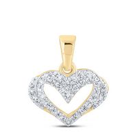 1/4CTW-DIA NK HEART PENDANT