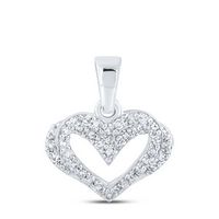 1/4CTW-DIA NK HEART PENDANT