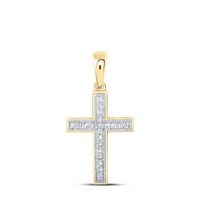 1/10CTW-DIA NK CROSS PENDANT