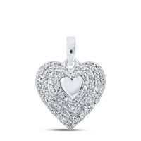 1/4CTW-DIA NK HEART PENDANT