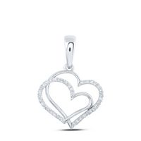 1/8 CTW-DIA NK HEART PENDANT