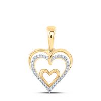 1/10CTW-DIA NK HEART PENDANT