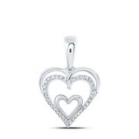 1/10CTW-DIA NK HEART PENDANT