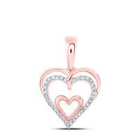 1/10CTW-DIA NK HEART PENDANT