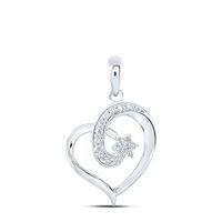 1/6CTW-DIA NK HEART PENDANT
