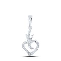 1/4CTW-DIA NK HEART PENDANT