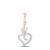 1/4CTW-DIA NK HEART PENDANT