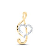 1/6CTW-DIA NK HEART PENDANT