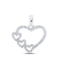 1/6CTW-DIA NK HEART PENDANT