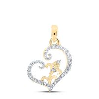1/10CTW-DIA NK HEART PENDANT