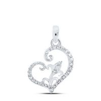 1/10CTW-DIA NK HEART PENDANT