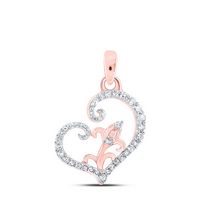 1/10CTW-DIA NK HEART PENDANT