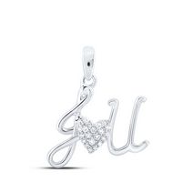 1/12CTW-DIA NK GIFT &quot;I?YOU&quot; HEART PENDANT