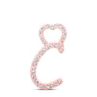 1/10CTW-DIA P1P2 GIFT HEART INITIAL &quot;C&quot; PENDANT
