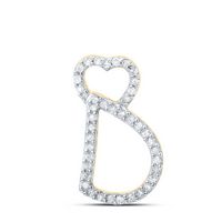 1/8CTW-DIA P1P2 GIFT HEART INITIAL &quot;D&quot; PENDANT