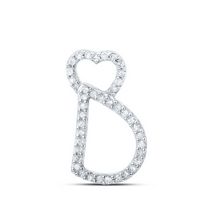 1/8CTW-DIA P1P2 GIFT HEART INITIAL &quot;D&quot; PENDANT