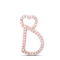 1/8CTW-DIA P1P2 GIFT HEART INITIAL &quot;D&quot; PENDANT