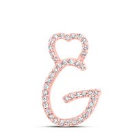 1/8CTW-DIA P1P2 GIFT HEART INITIAL &quot;G&quot; PENDANT