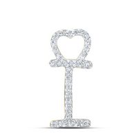 1/10CTW-DIA P1P2 GIFT HEART INITIAL &quot;I&quot; PENDANT