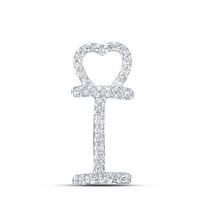 1/10CTW-DIA P1P2 GIFT HEART INITIAL &quot;I&quot; PENDANT