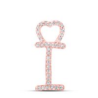 1/10CTW-DIA P1P2 GIFT HEART INITIAL &quot;I&quot; PENDANT