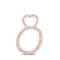 1/8CTW-DIA P1P2 GIFT HEART INITIAL &quot;O&quot; PENDANT