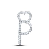 1/10CTW-DIA P1P2 GIFT HEART INITIAL &quot;P&quot; PENDANT