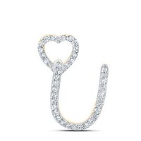 1/8CTW-DIA P1P2 GIFT HEART INITIAL &quot;U&quot; PENDANT