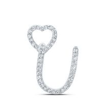 1/8CTW-DIA P1P2 GIFT HEART INITIAL &quot;U&quot; PENDANT