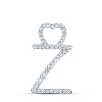 1/8CTW-DIA P1P2 GIFT HEART INITIAL &quot;Z&quot; PENDANT
