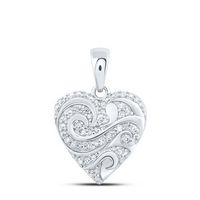 1/6CTW-DIA NK HEART PENDANT
