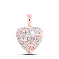 1/6CTW-DIA NK HEART PENDANT