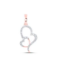 1/6 CTW-DIA NK HEART PENDANT