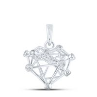 1/10CTW-DIA NK GIFT HEART PENDANT