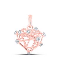1/10CTW-DIA NK GIFT HEART PENDANT