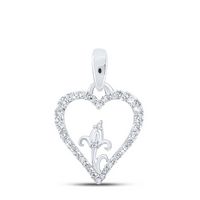 1/8CTW-DIA NK GIFT NIOLE HEART PENDANT