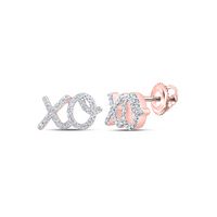 1/6CTW-DIA NK GIFT &quot;XO&quot; EARRING